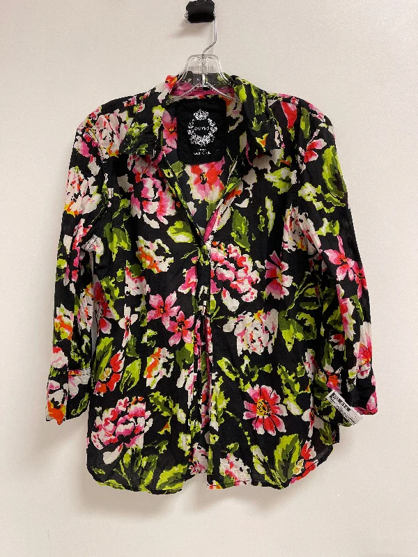 Top Long Sleeve By Clothes Mentor In Floral Print, Size: L