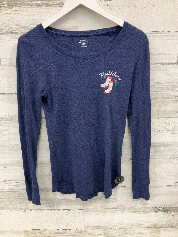 Top Long Sleeve By Old Navy In Navy, Size: M