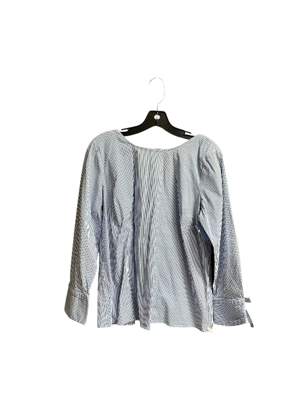 Top Long Sleeve By Talbots In Blue, Size: L