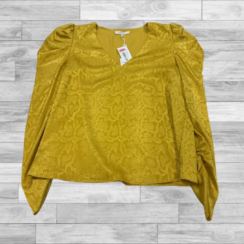 Top Long Sleeve By Wayf In Yellow, Size: L