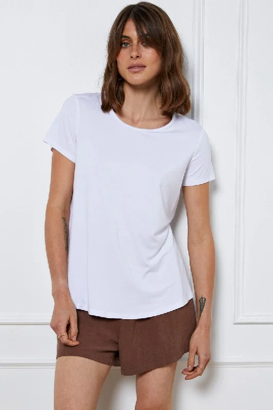 White T Shirt Short Sleeve