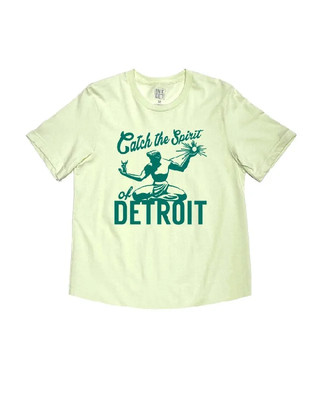 Ink Detroit Catch the Spirit kinda cropped T-Shirt - Citron