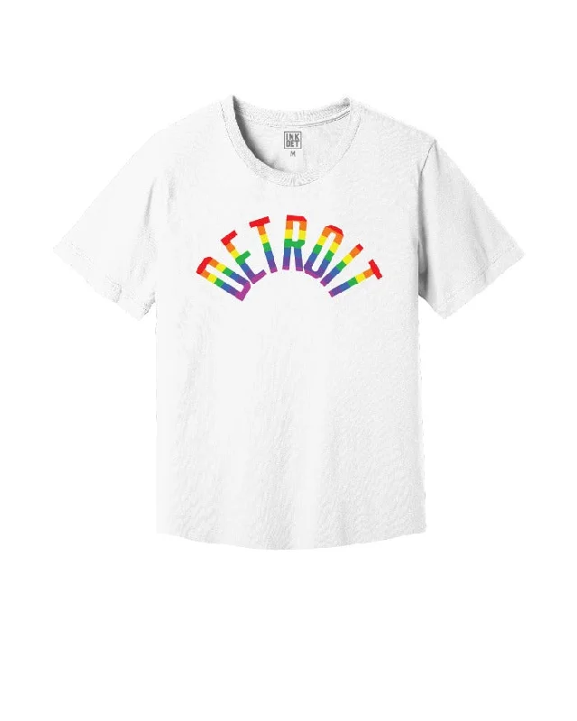 Ink Detroit Rainbow Kinda Cropped T-Shirt - White