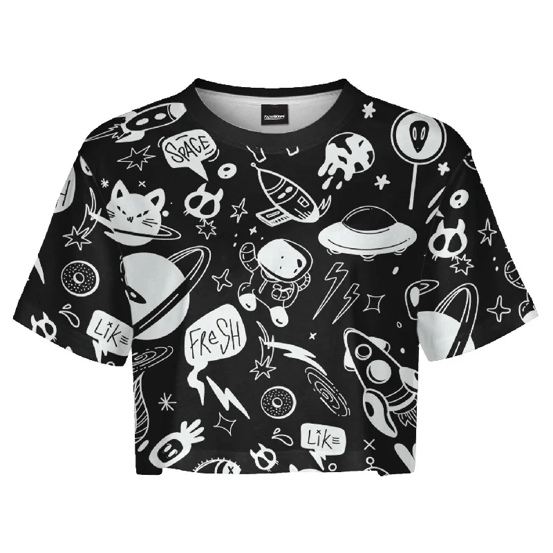 Space Doodles Crop Top