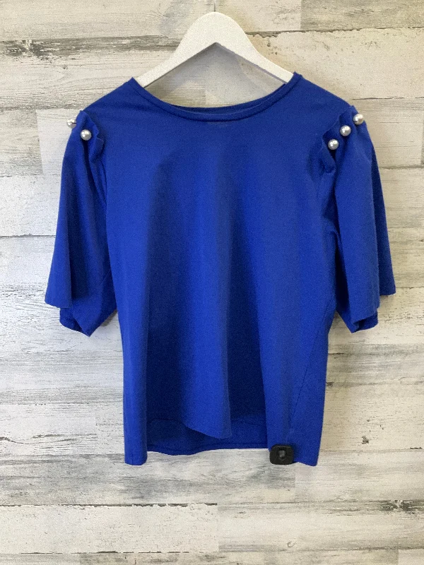 Top 3/4 Sleeve By Chicos In Blue, Size: L