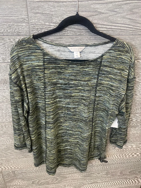 Top 3/4 Sleeve By Christopher And Banks In Green, Size: Petite  M