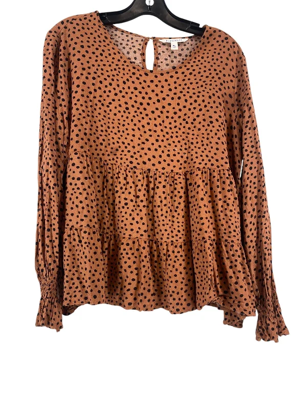 Top 3/4 Sleeve By Clothes Mentor In Copper, Size: Xl