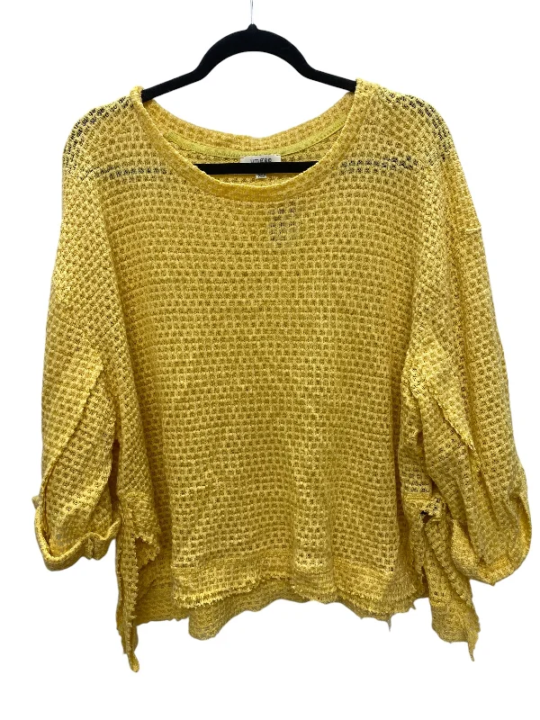 Top 3/4 Sleeve By Umgee In Yellow, Size: S