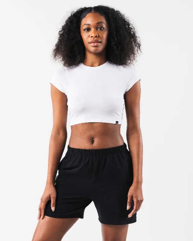 LDB Crop Tee - White